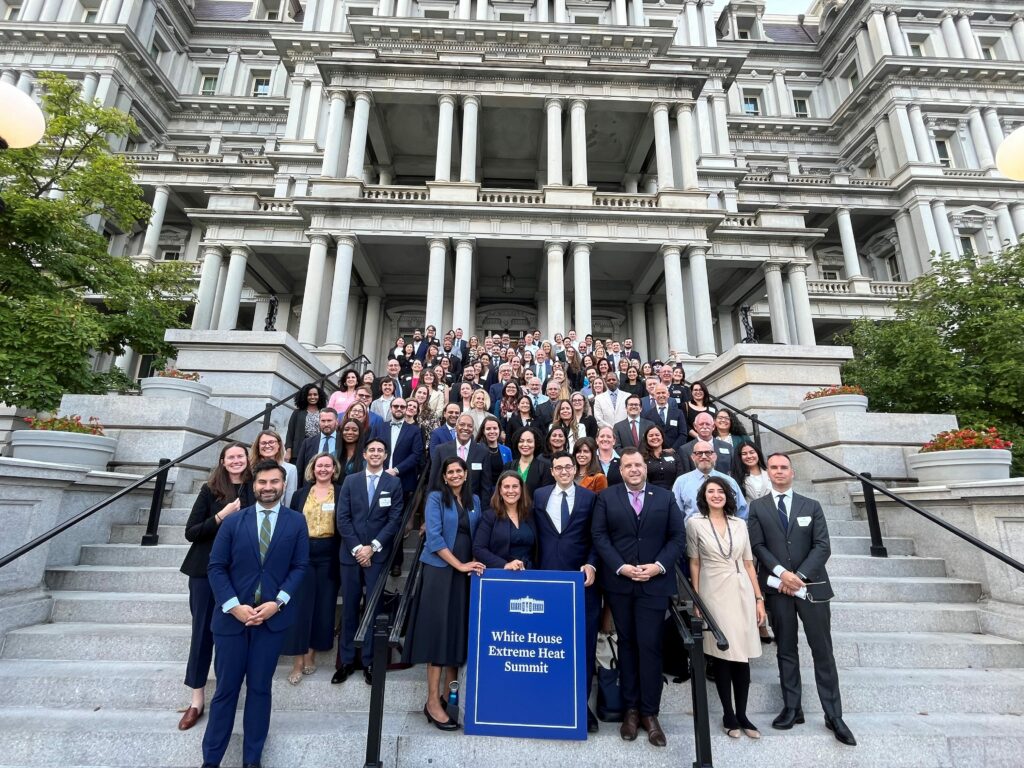 Healthy Schools Network Executive Claire Barnett is in top row directly under 5th pillar from the left.