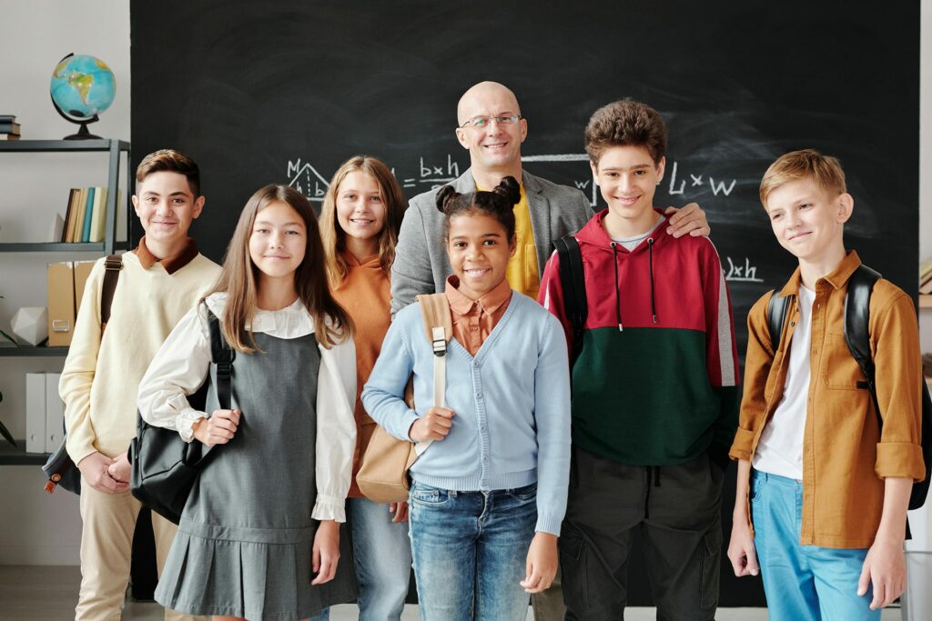 Group of Students with Their Teacher