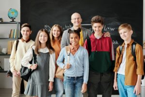 Group of Students with Their Teacher